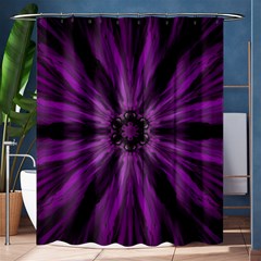 Pattern Purple Symmetry Dark Shower Curtain 60  X 72  (medium)  by Jancukart