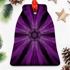 Pattern Purple Symmetry Dark Bell Ornament (two Sides) by Jancukart