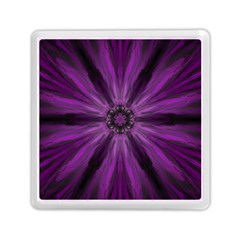 Pattern Purple Symmetry Dark Memory Card Reader (square)