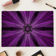 Pattern Purple Symmetry Dark Cosmetic Bag (xxl)