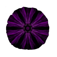 Pattern Purple Symmetry Dark Standard 15  Premium Round Cushions by Jancukart