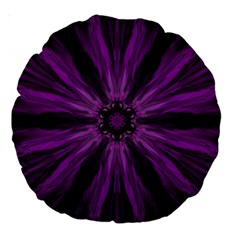 Pattern Purple Symmetry Dark Large 18  Premium Round Cushions