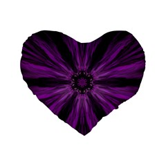 Pattern Purple Symmetry Dark Standard 16  Premium Heart Shape Cushions