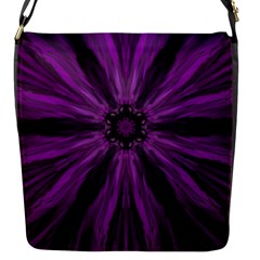 Pattern Purple Symmetry Dark Flap Closure Messenger Bag (s) by Jancukart