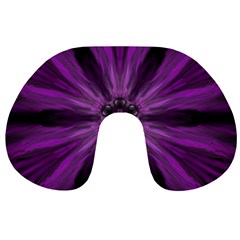 Pattern Purple Symmetry Dark Travel Neck Pillow by Jancukart