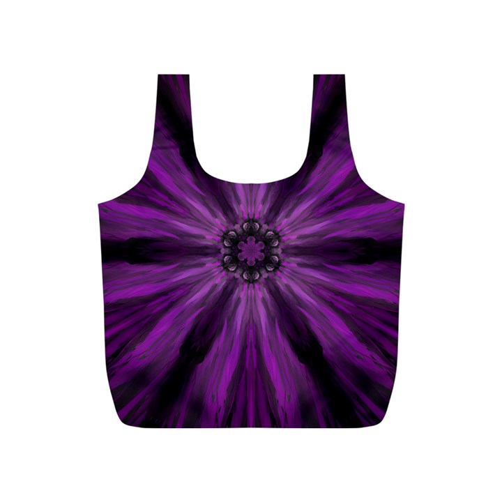 Pattern Purple Symmetry Dark Full Print Recycle Bag (S)