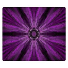 Pattern Purple Symmetry Dark Premium Plush Fleece Blanket (small)