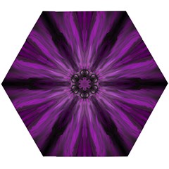 Pattern Purple Symmetry Dark Wooden Puzzle Hexagon by Jancukart