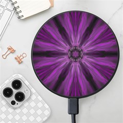 Pattern Purple Symmetry Dark Wireless Fast Charger(black) by Jancukart