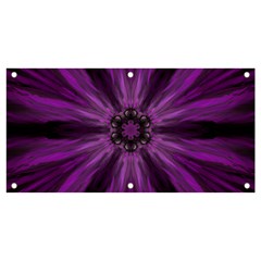 Pattern Purple Symmetry Dark Banner And Sign 4  X 2 