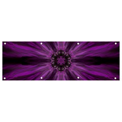 Pattern Purple Symmetry Dark Banner And Sign 9  X 3 