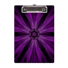 Pattern Purple Symmetry Dark A5 Acrylic Clipboard by Jancukart