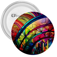 Stained Glass Window 3  Buttons by Jancukart