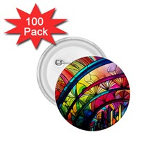 Stained Glass Window 1 75  Buttons (100 Pack) 