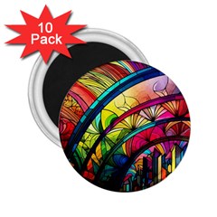 Stained Glass Window 2 25  Magnets (10 Pack)  by Jancukart