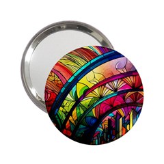 Stained Glass Window 2 25  Handbag Mirrors