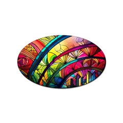 Stained Glass Window Sticker (oval) by Jancukart