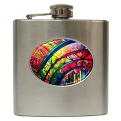 Stained Glass Window Hip Flask (6 Oz)