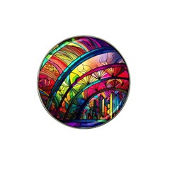 Stained Glass Window Hat Clip Ball Marker (4 Pack)