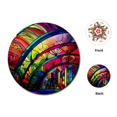 Stained Glass Window Playing Cards Single Design (round)