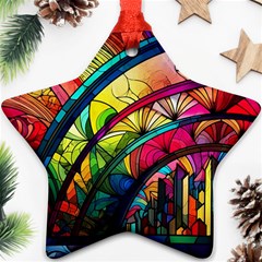 Stained Glass Window Star Ornament (two Sides)