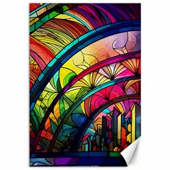 Stained Glass Window Canvas 12  X 18 