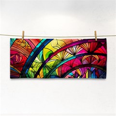 Stained Glass Window Hand Towel