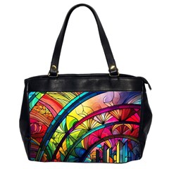 Stained Glass Window Oversize Office Handbag (2 Sides) by Jancukart