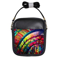 Stained Glass Window Girls Sling Bag