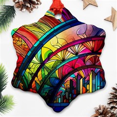 Stained Glass Window Ornament (snowflake)