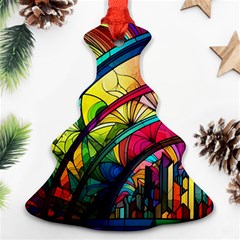 Stained Glass Window Ornament (christmas Tree)  by Jancukart