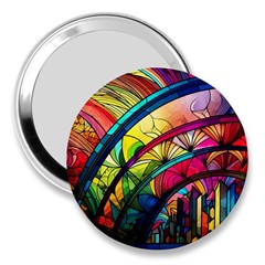 Stained Glass Window 3  Handbag Mirrors