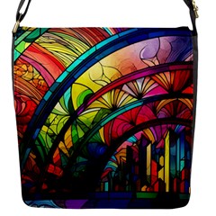 Stained Glass Window Flap Closure Messenger Bag (s) by Jancukart