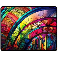 Stained Glass Window Fleece Blanket (medium)