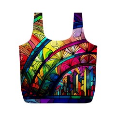 Stained Glass Window Full Print Recycle Bag (m)