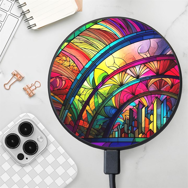 Stained Glass Window Wireless Fast Charger(Black)