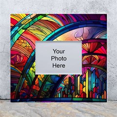 Stained Glass Window White Wall Photo Frame 5  X 7  by Jancukart