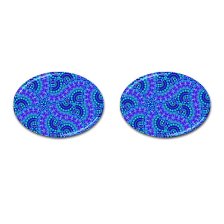 Background Pattern Geometric Cufflinks (Oval)