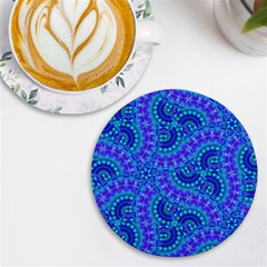 Background Pattern Geometric Uv Print Round Tile Coaster by Jancukart