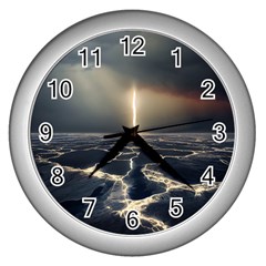 Apocalypse Armageddon Apocalyptic Wall Clock (silver) by Jancukart