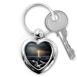 Apocalypse Armageddon Apocalyptic Key Chain (Heart) Front