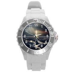 Apocalypse Armageddon Apocalyptic Round Plastic Sport Watch (l) by Jancukart