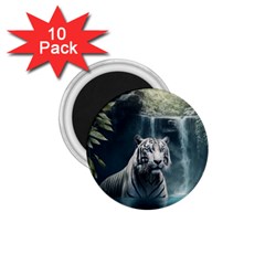 Tiger White Tiger Nature Forest 1 75  Magnets (10 Pack) 