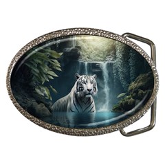 Tiger White Tiger Nature Forest Belt Buckles by Jancukart