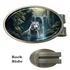 Tiger White Tiger Nature Forest Money Clips (oval) 