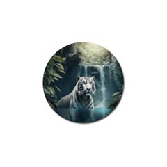 Tiger White Tiger Nature Forest Golf Ball Marker