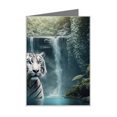 Tiger White Tiger Nature Forest Mini Greeting Card