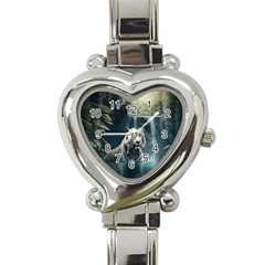 Tiger White Tiger Nature Forest Heart Italian Charm Watch