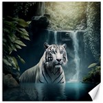 Tiger White Tiger Nature Forest Canvas 12  x 12  11.4 x11.56  Canvas - 1