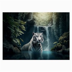 Tiger White Tiger Nature Forest Large Glasses Cloth